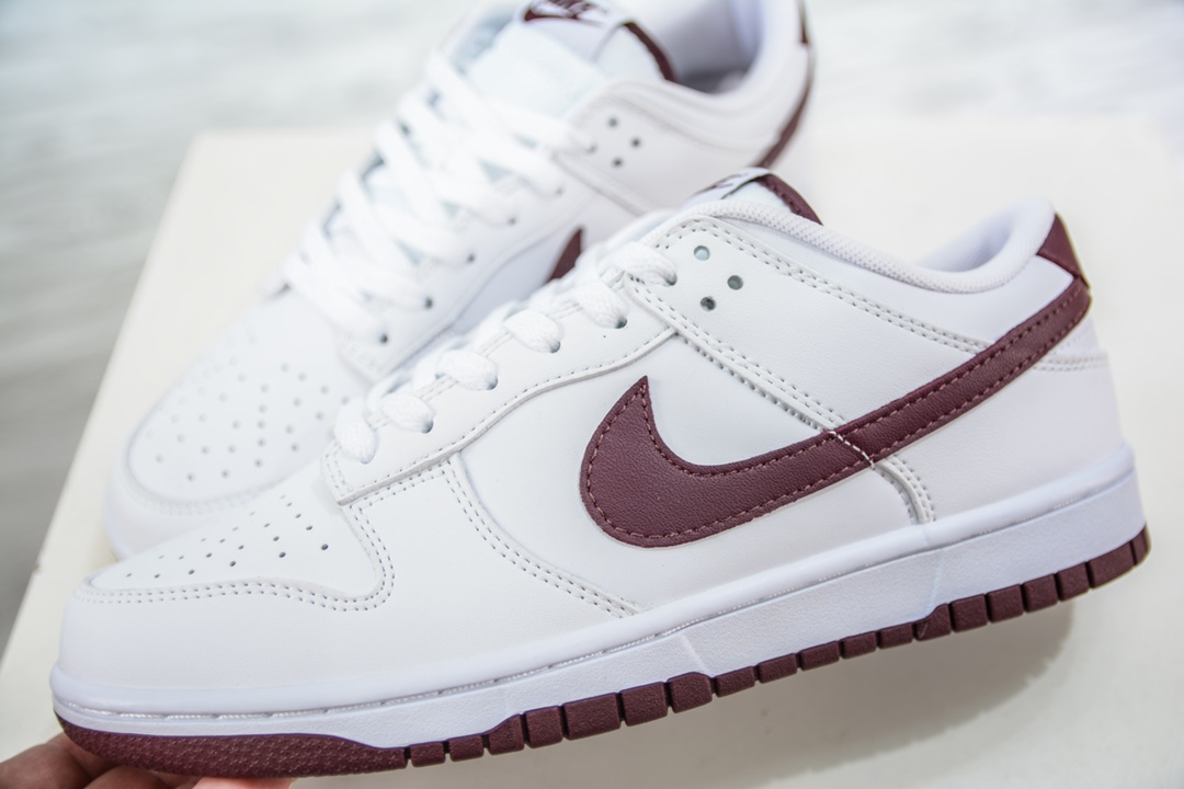 Original NK Dunk Low White Wine Red Hook DV0831-102