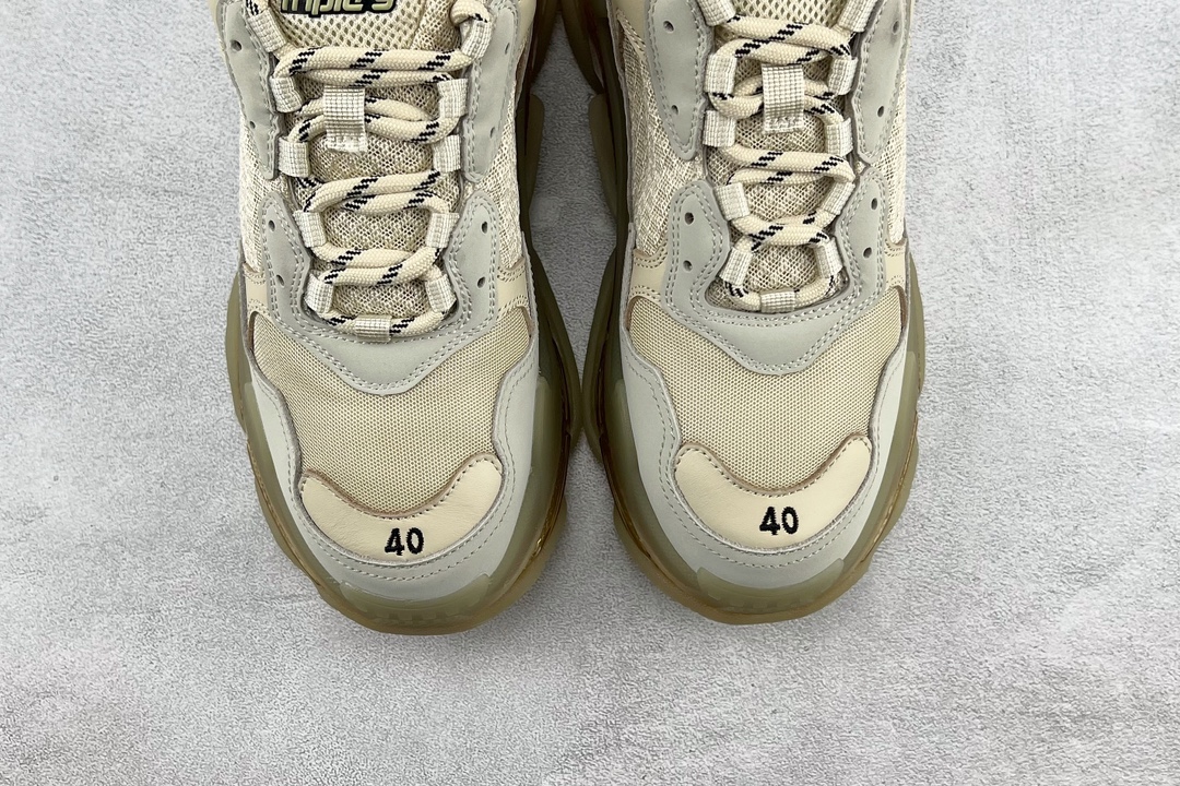 450 Balenciaga巴黎世家 Triple S 米黄色 541624 W2FB1 9005