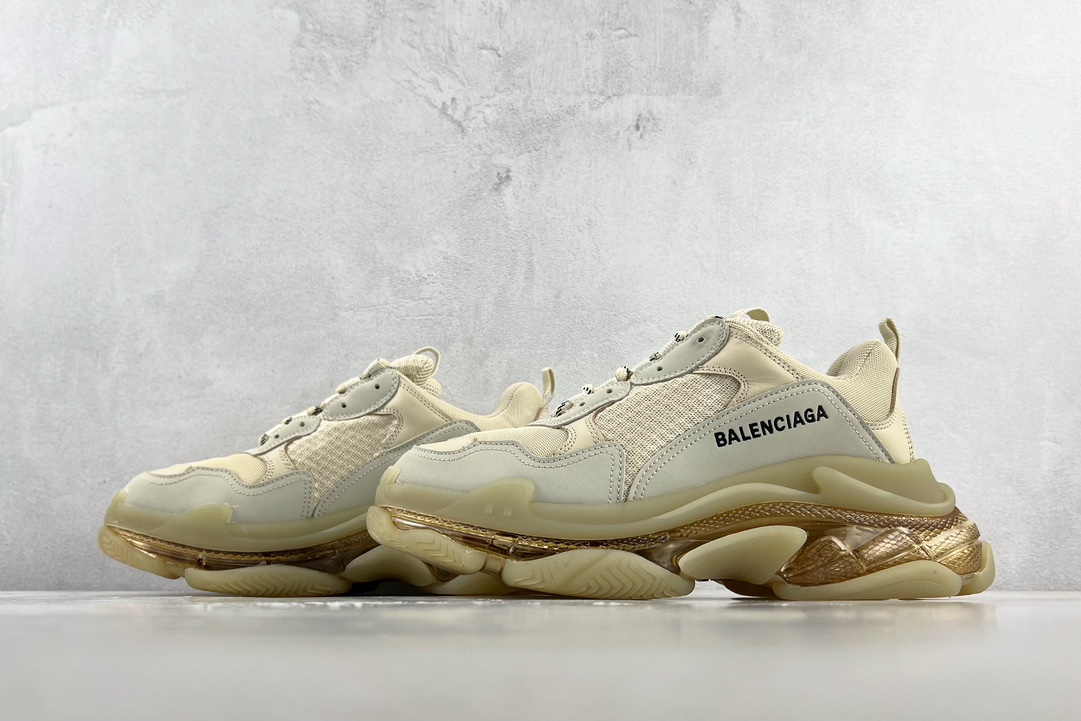 450 Balenciaga巴黎世家 Triple S 米黄色 541624 W2FB1 9005