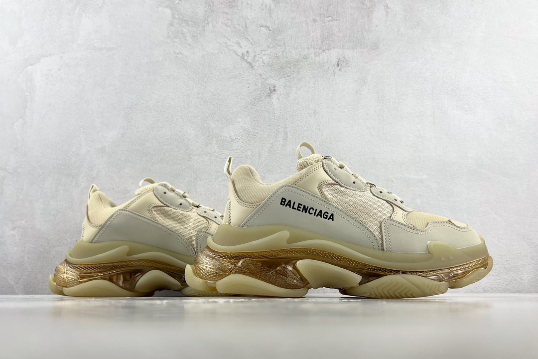 450 Balenciaga巴黎世家 Triple S 米黄色 541624 W2FB1 9005