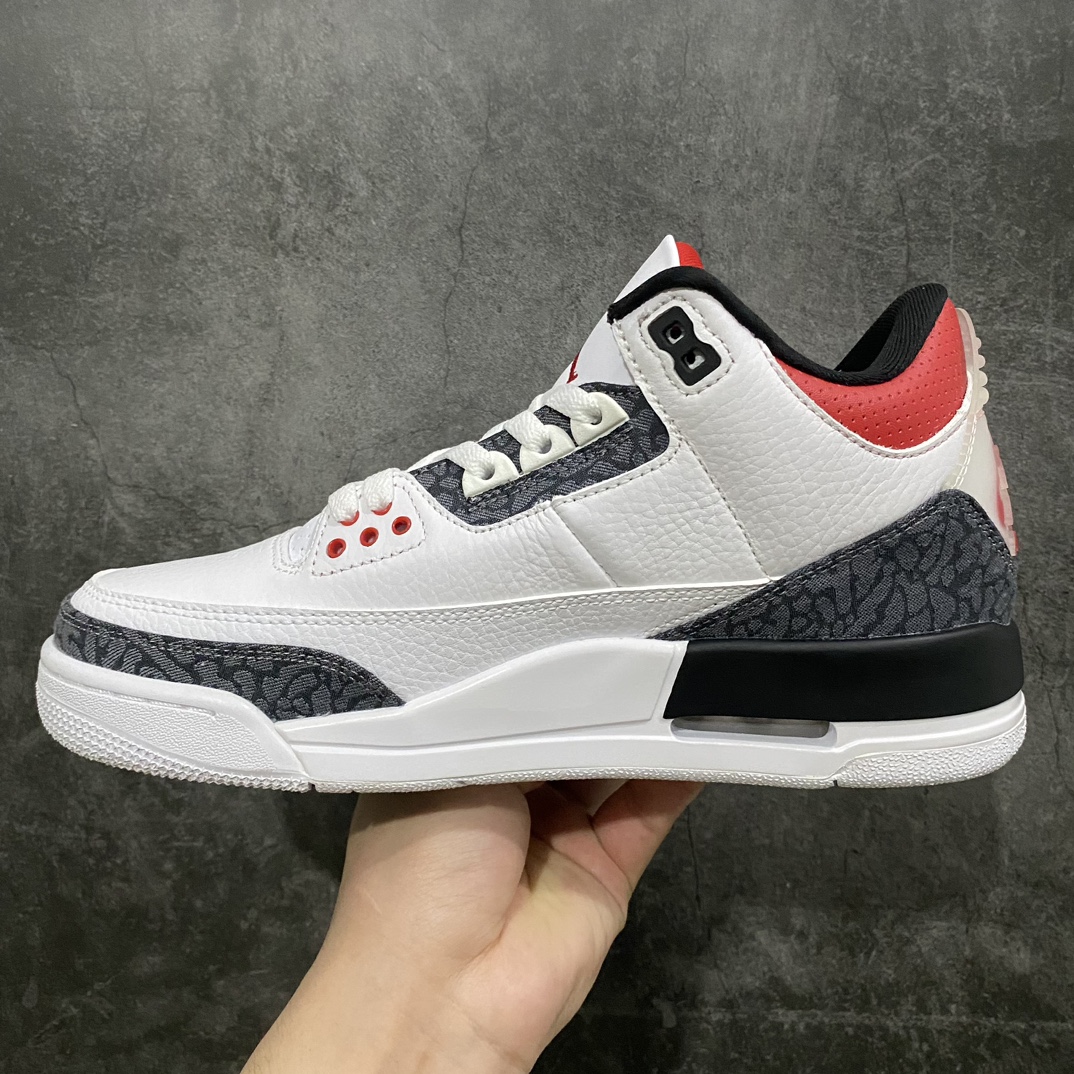 Foreign trade pure original Air Jordan 3 Retro SE Denim ”Fire Red” flame red color CZ6431-100