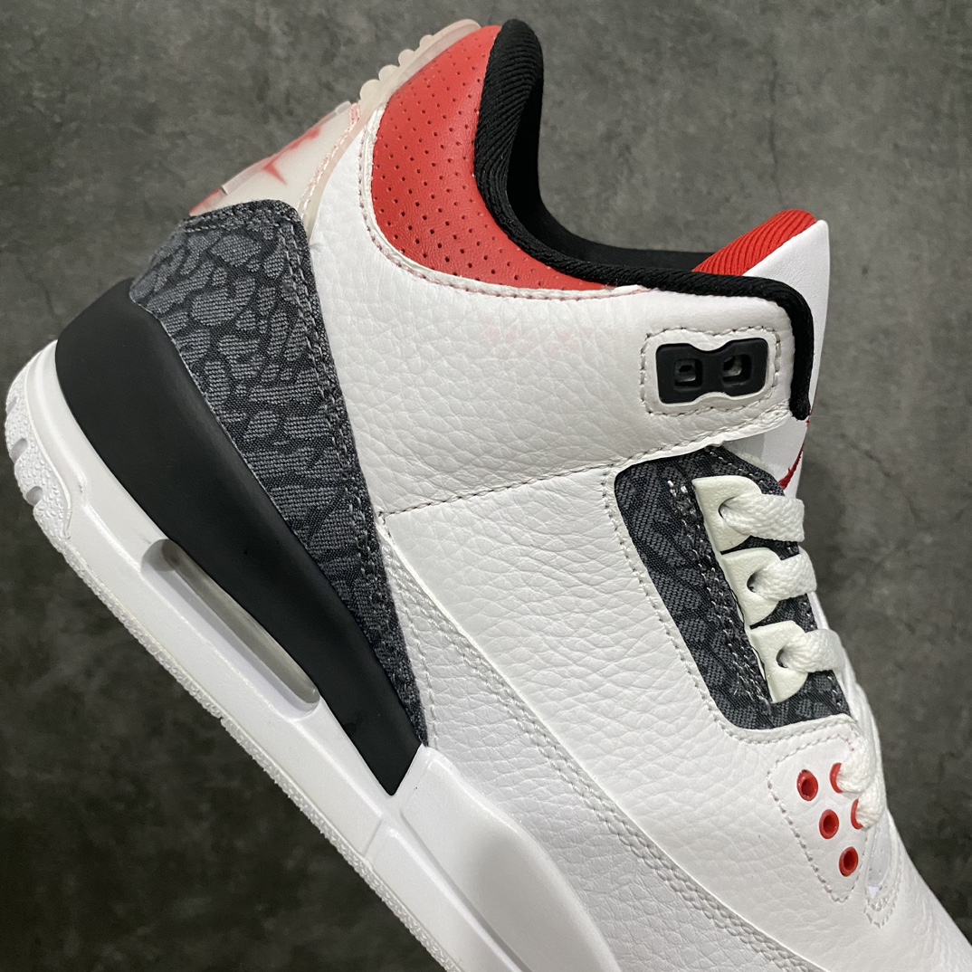 Foreign trade pure original Air Jordan 3 Retro SE Denim ”Fire Red” flame red color CZ6431-100