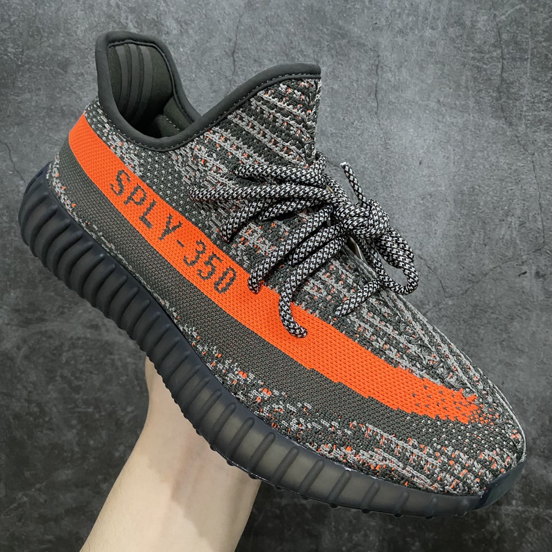 Top BASF version Yeezy350 V2 Gray Orange 3.0 Angel Laces Reflective Edition HQ7045