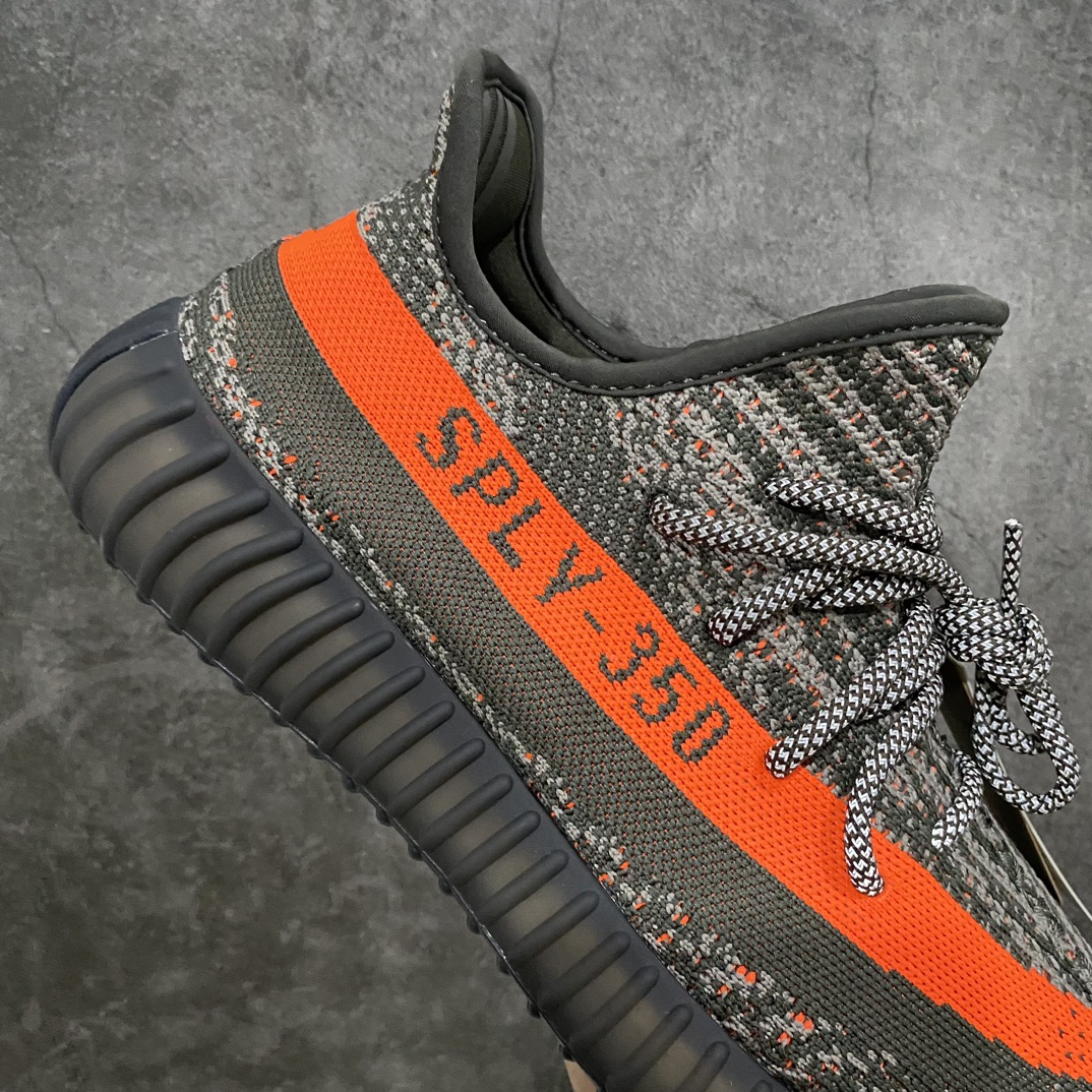 Top BASF version Yeezy350 V2 Gray Orange 3.0 Angel Laces Reflective Edition HQ7045