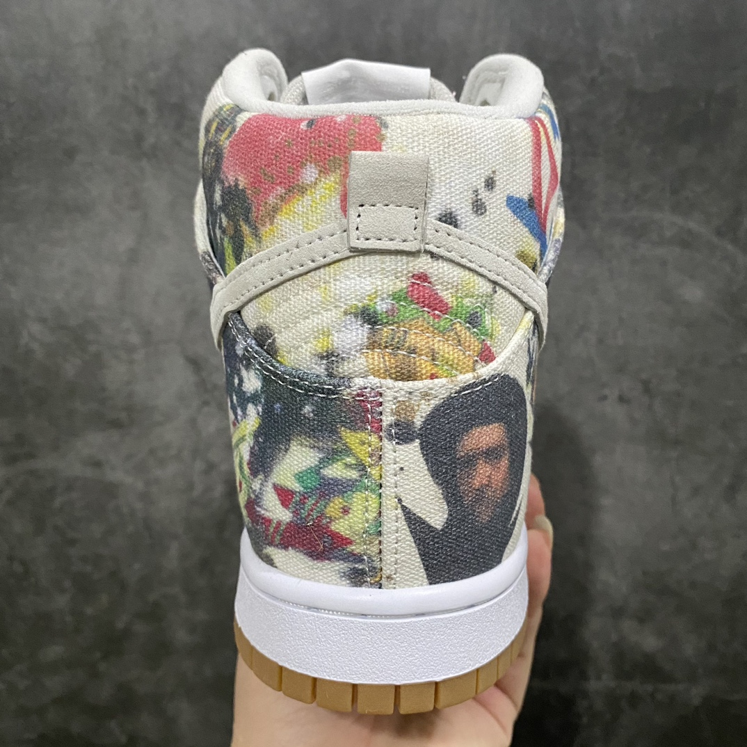 Top version Supreme x NK Dunk SB High ”Rammellzee” joint high-top casual sneakers FD8779-100