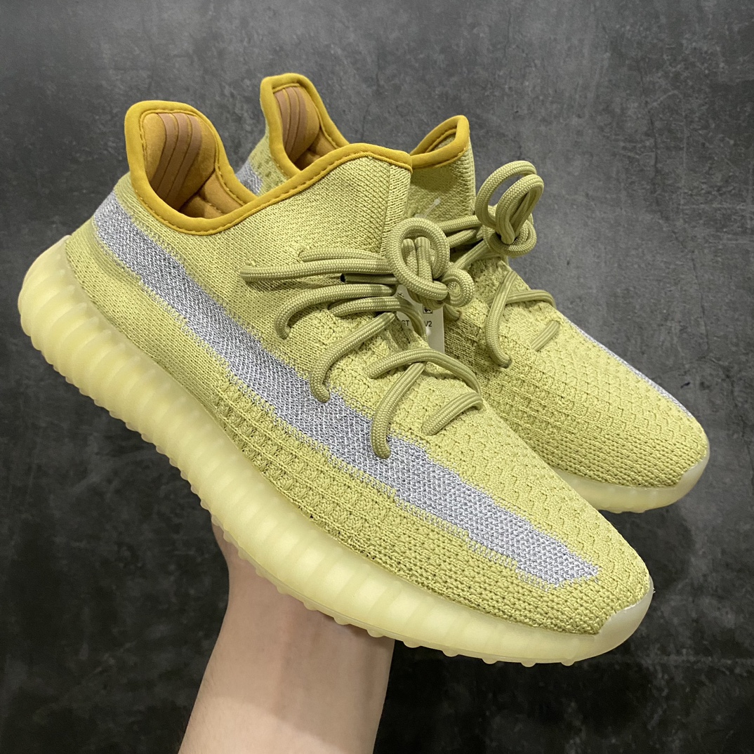 纯原版Yeezy350V2沼泽侧透满