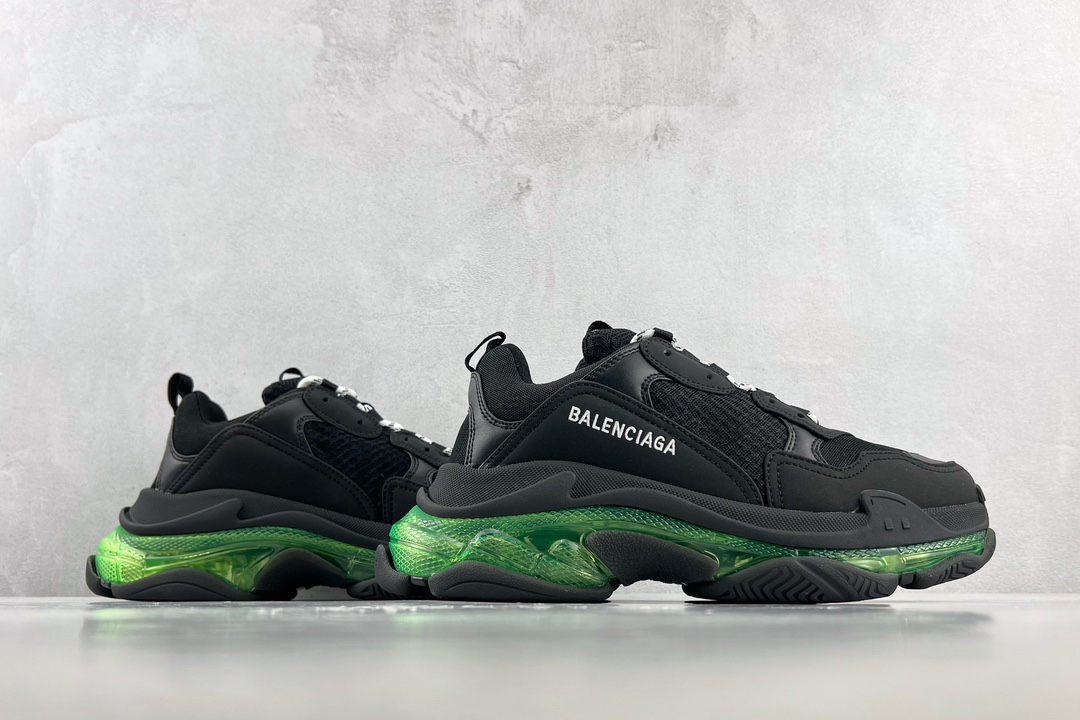 Balenciaga Triple S black green 541624 W09ON 1047