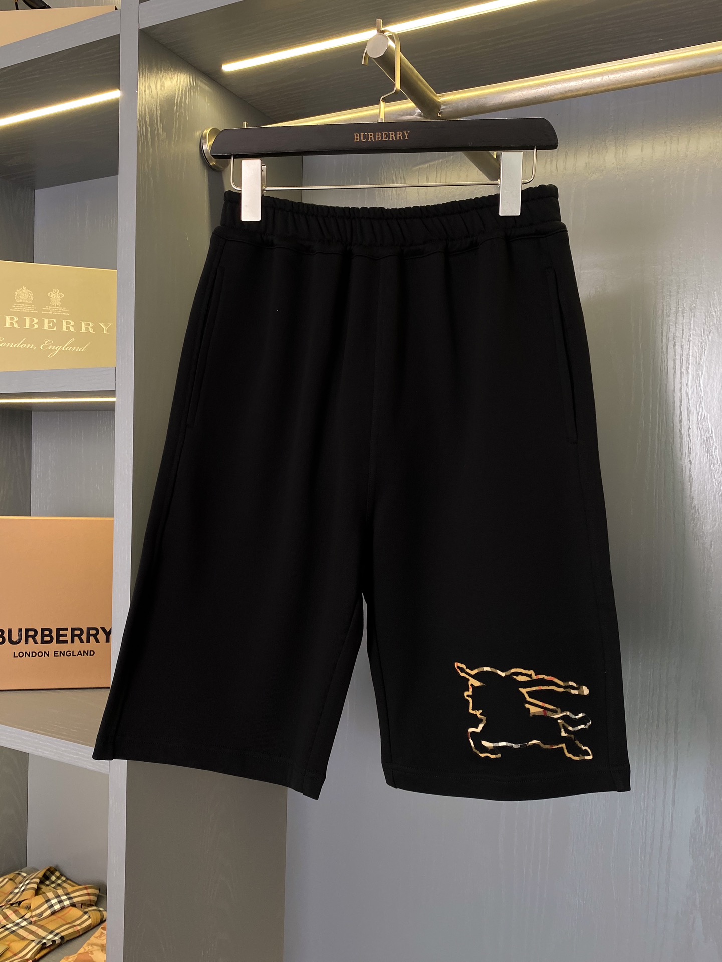 🅱️ Pantalones cortos de algodón con el logo del caballero ecuestre a cuadros [se acerca la serie limitada del director…