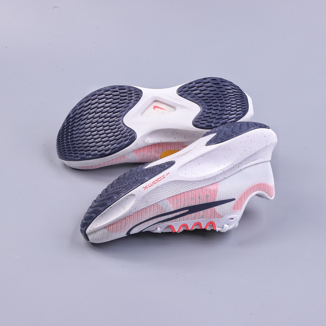 NK Zoom Fly 5 sports leisure cushioning carbon plate running shoes white red black DM8968-100