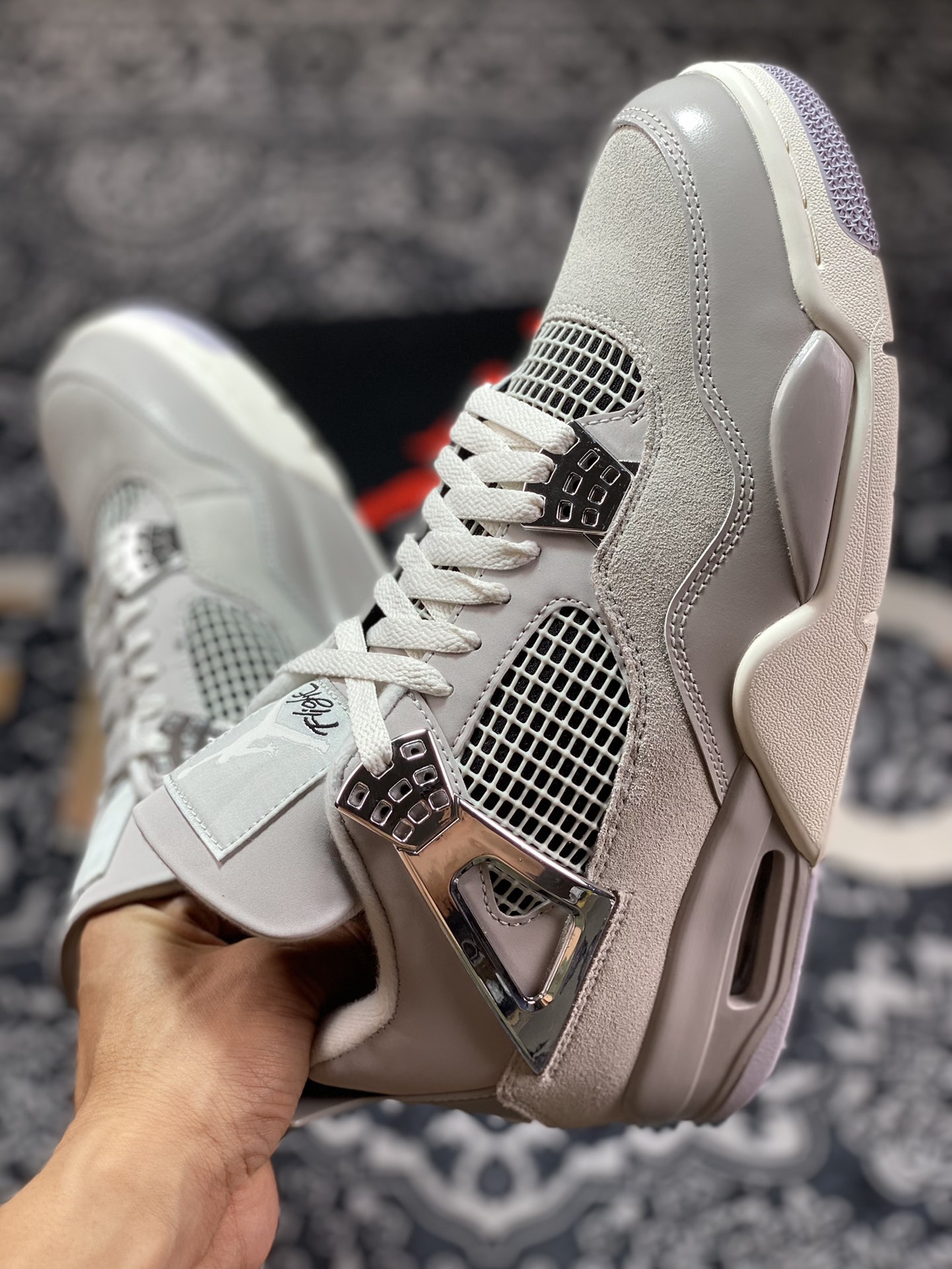 Air Jordan 4 WMNS ”Frozen Moments” aj4 electroplated silver AQ9129-001