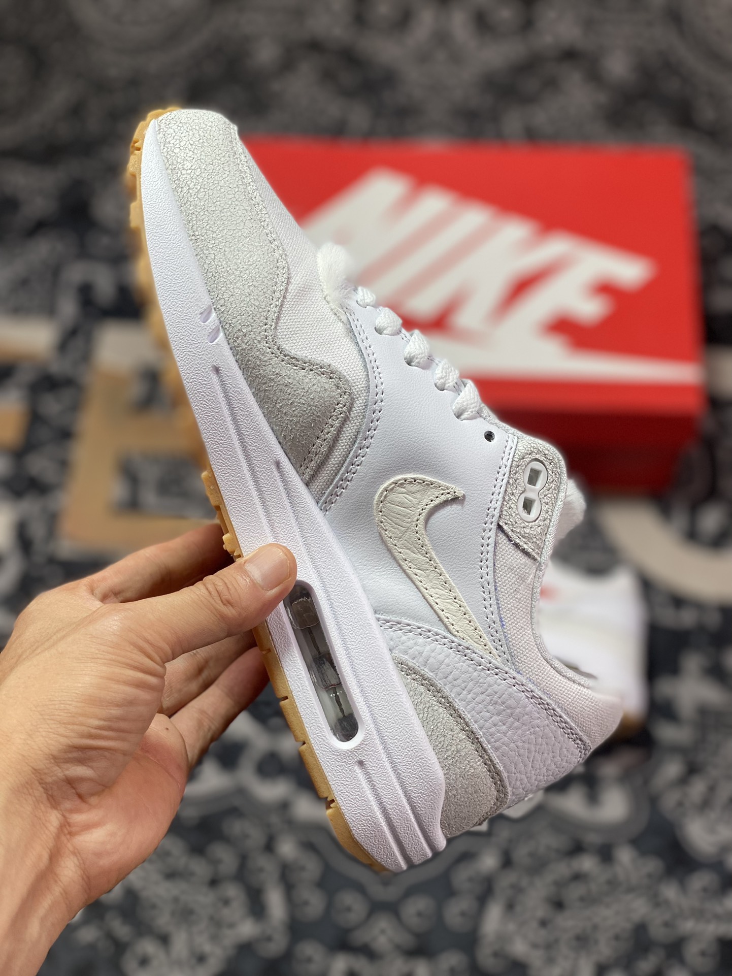 NK Air Max 1 White Red FJ4451-100