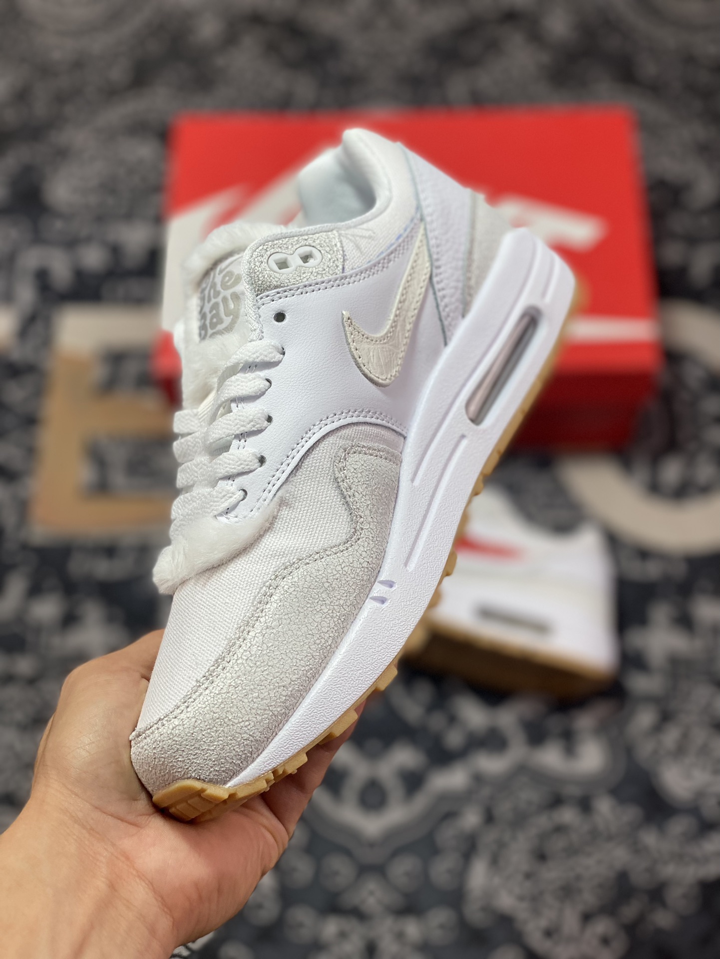 NK Air Max 1 White Red FJ4451-100