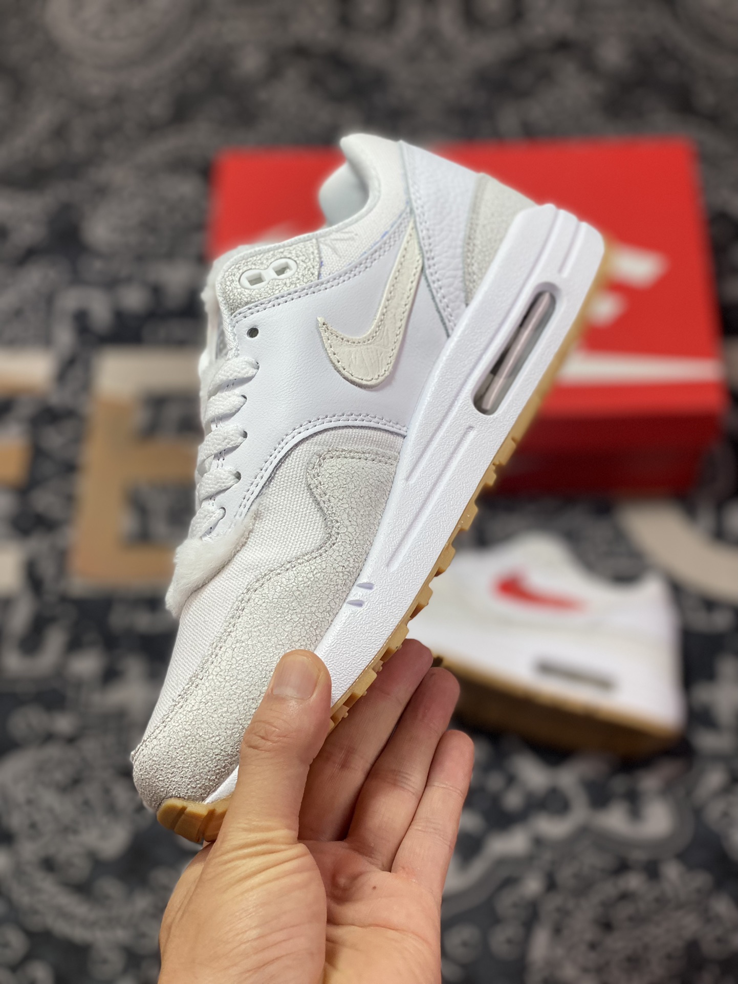 NK Air Max 1 White Red FJ4451-100