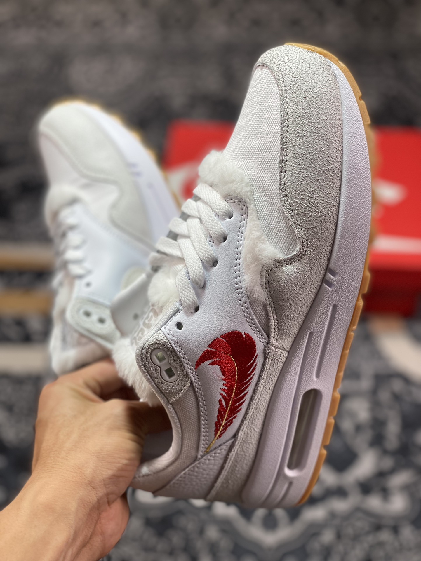 NK Air Max 1 White Red FJ4451-100