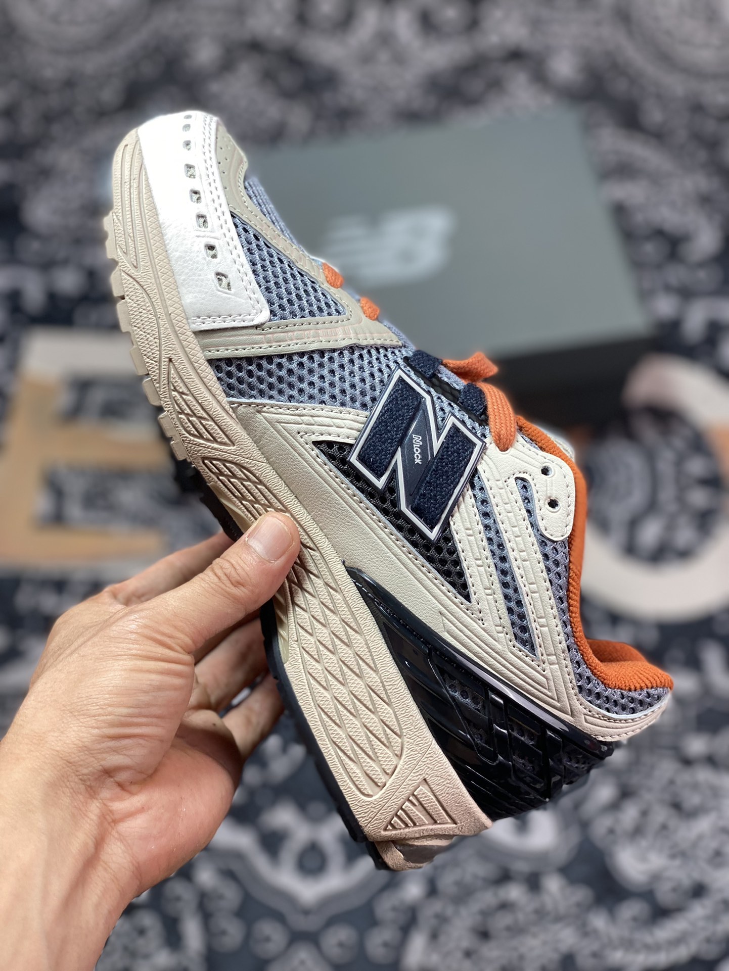 Size? x New Balance 1906R blue silver black retro trend leisure sports jogging shoes M1906RSA