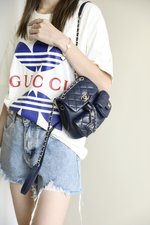 Quality AAA+ Replica
 Chanel Bags Backpack Blue Navy Calfskin Cowhide