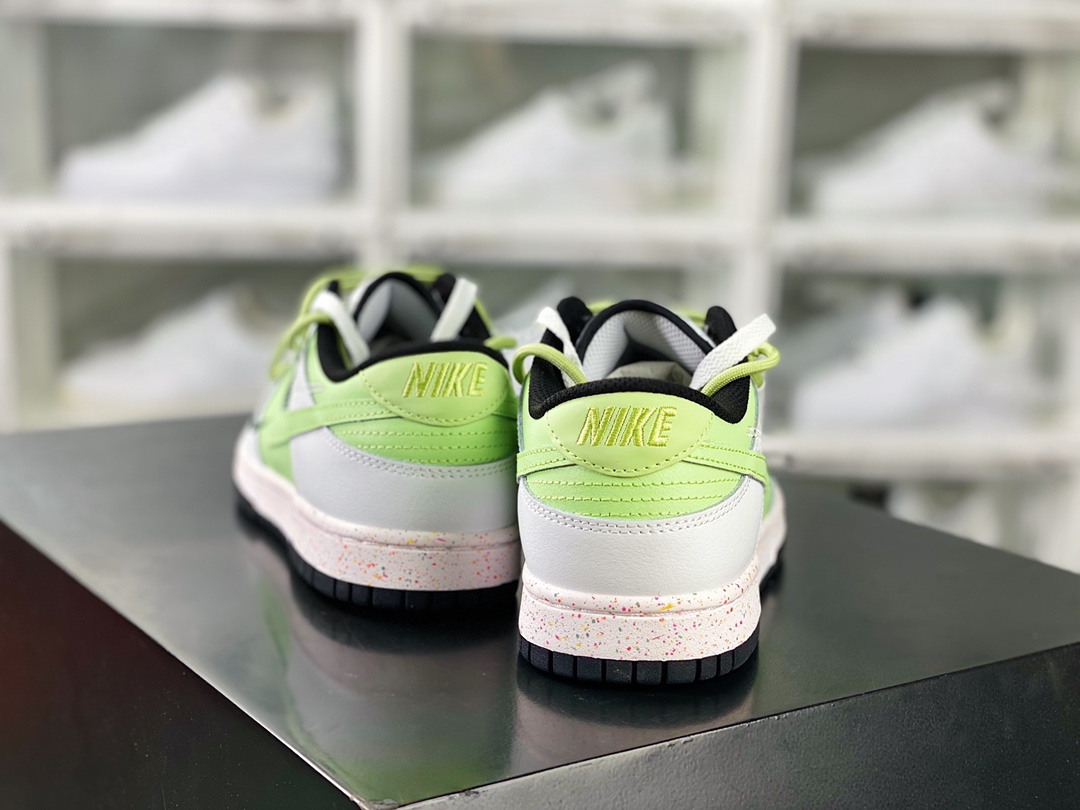 SB Dunk Low ”Multi-Color/Swoosh” dunk series low-top sneakers ”white fluorescent green and yellow rope triple hook” FD4623-148