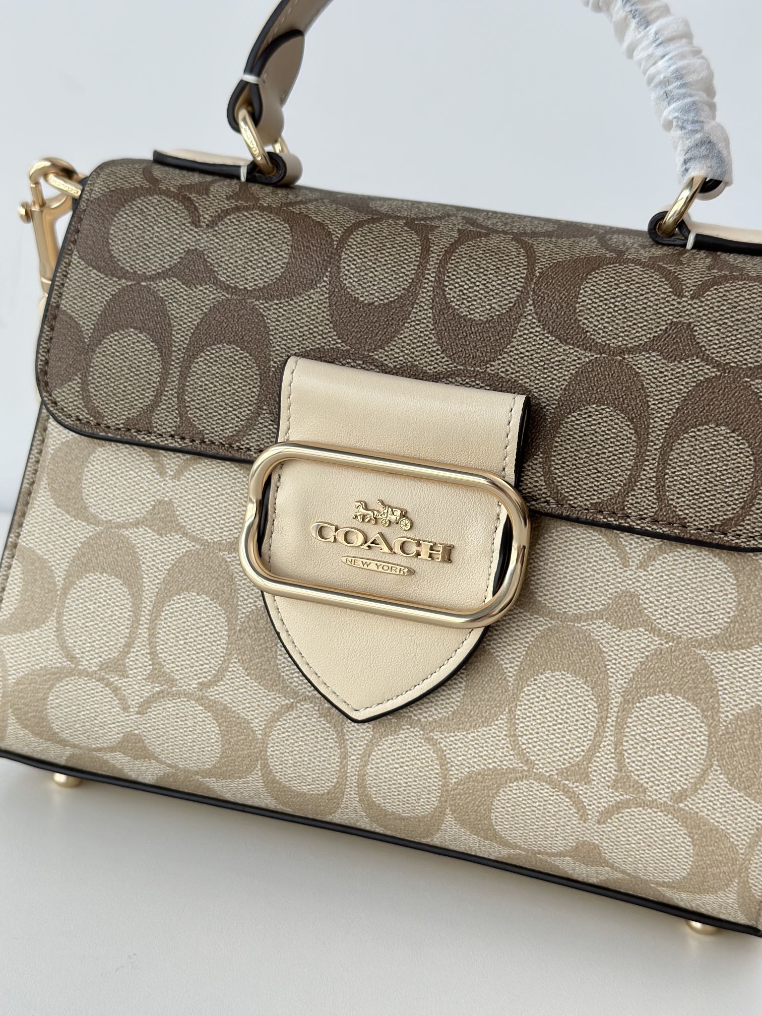 Coach ～纯原 COACH 蔻驰CH314 Morgan系列手拎斜挎包 邮差包 头层牛皮配PVC老花材质
