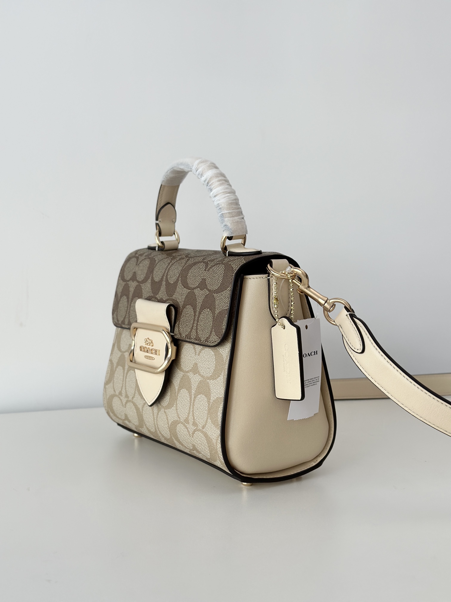 Coach ～纯原 COACH 蔻驰CH314 Morgan系列手拎斜挎包 邮差包 头层牛皮配PVC老花材质