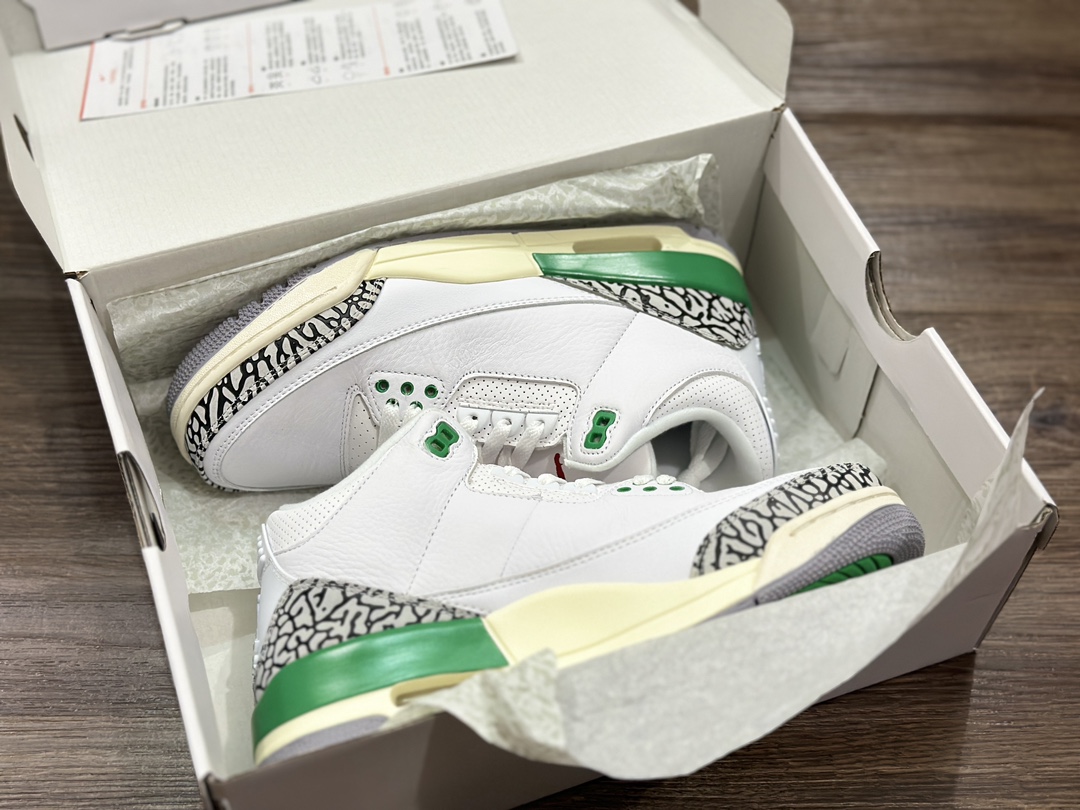 Air Jordan 3 AJ3 Jordan 3 white and green basketball shoes CK9646-136