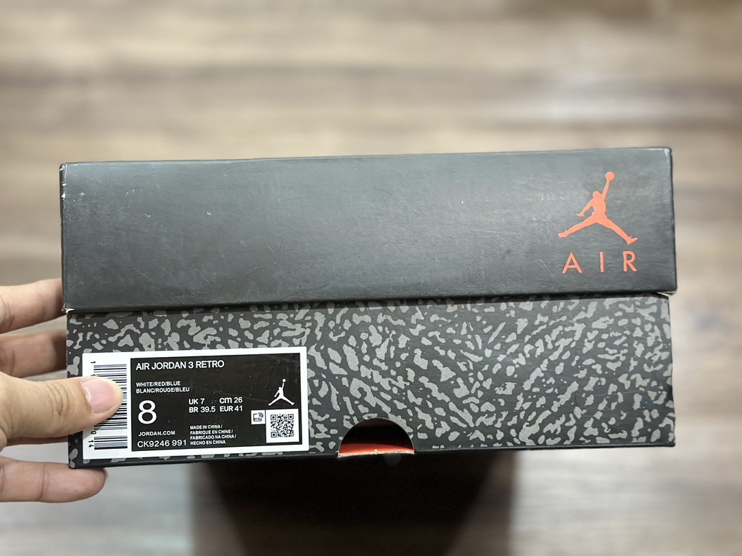 240 Air Jordan 3 AJ3 乔丹3代 白红蓝 篮球鞋 CK9246-991