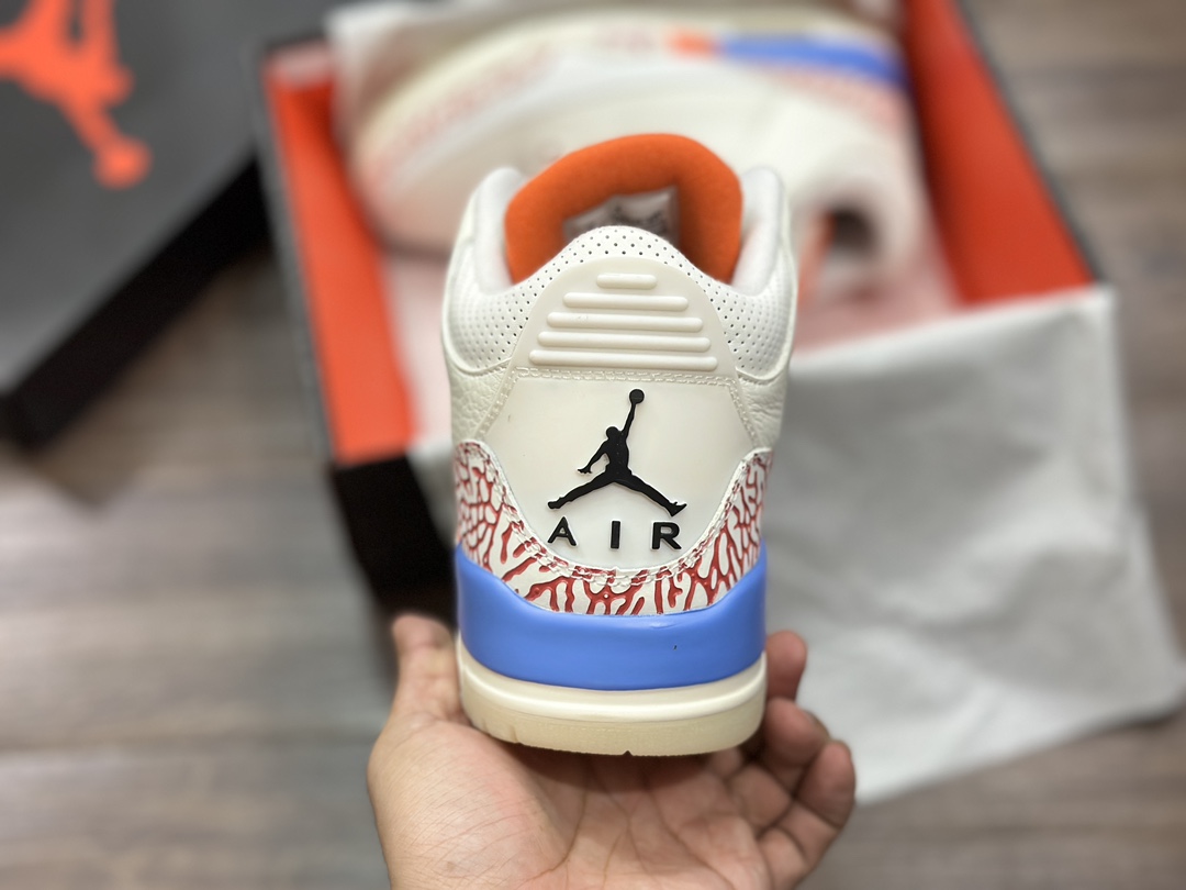 240 Air Jordan 3 AJ3 乔丹3代 白红蓝 篮球鞋 CK9246-991