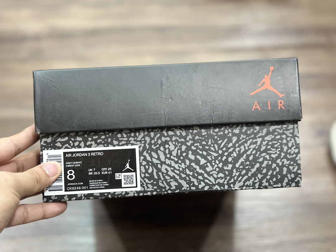 Air Jordan 3 AJ3 Jordan 3 gray cement basketball shoes CK9246-001