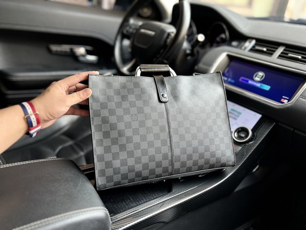 Louis Vuitton Bags Briefcase Black Grid Canvas