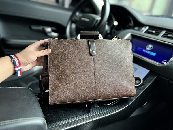 Louis Vuitton Good Bags Briefcase Black Canvas