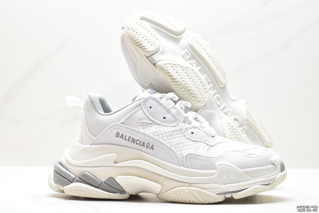 Balenciaga Triple S Clear Sole Sneaker”Black/White/Red” fashion sneakers ”old black, white and red” 524039 W2FW1 4800