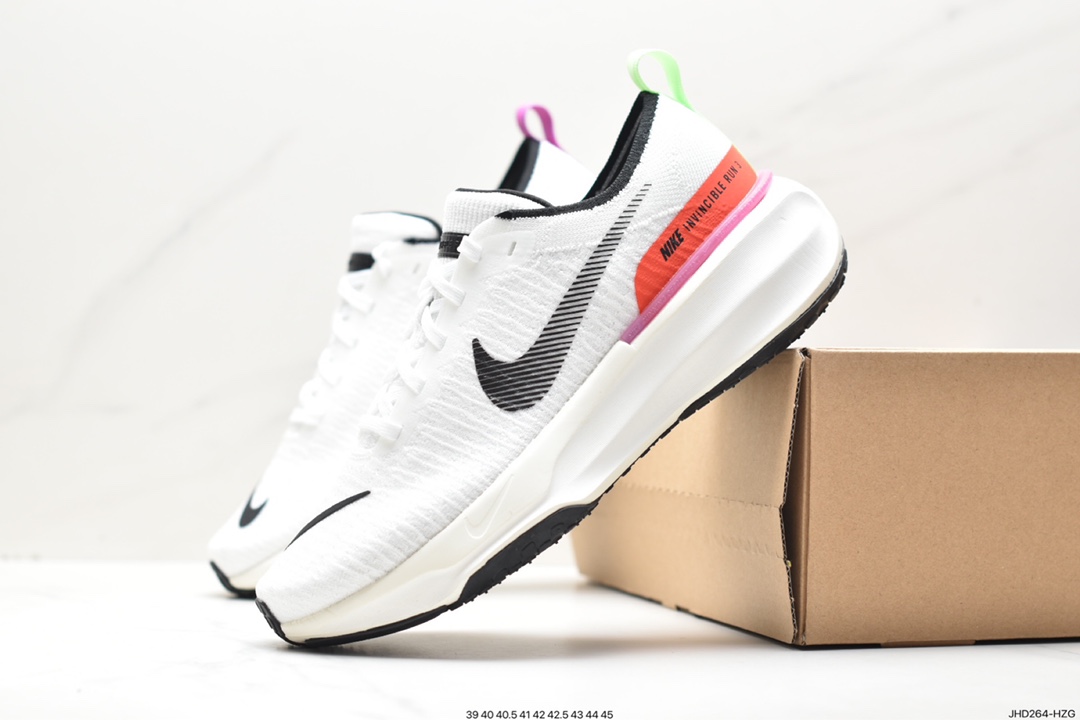 190 耐克NIKE ZOOMX INVINCIBLE RUN FK3 短跑马拉松系带慢跑鞋 DR2660-100