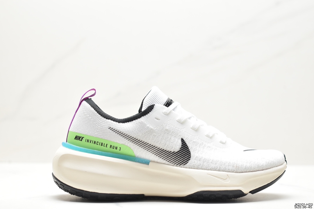 160 耐克NIKE ZOOMX INVINCIBLE RUN FK3 短跑马拉松系带系列轻量休闲运动慢跑鞋 DR2660-100