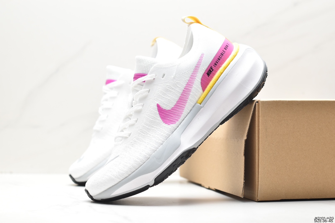 160 耐克NIKE ZOOMX INVINCIBLE RUN FK3 短跑马拉松系带系列轻量休闲运动慢跑鞋 DR2660-100