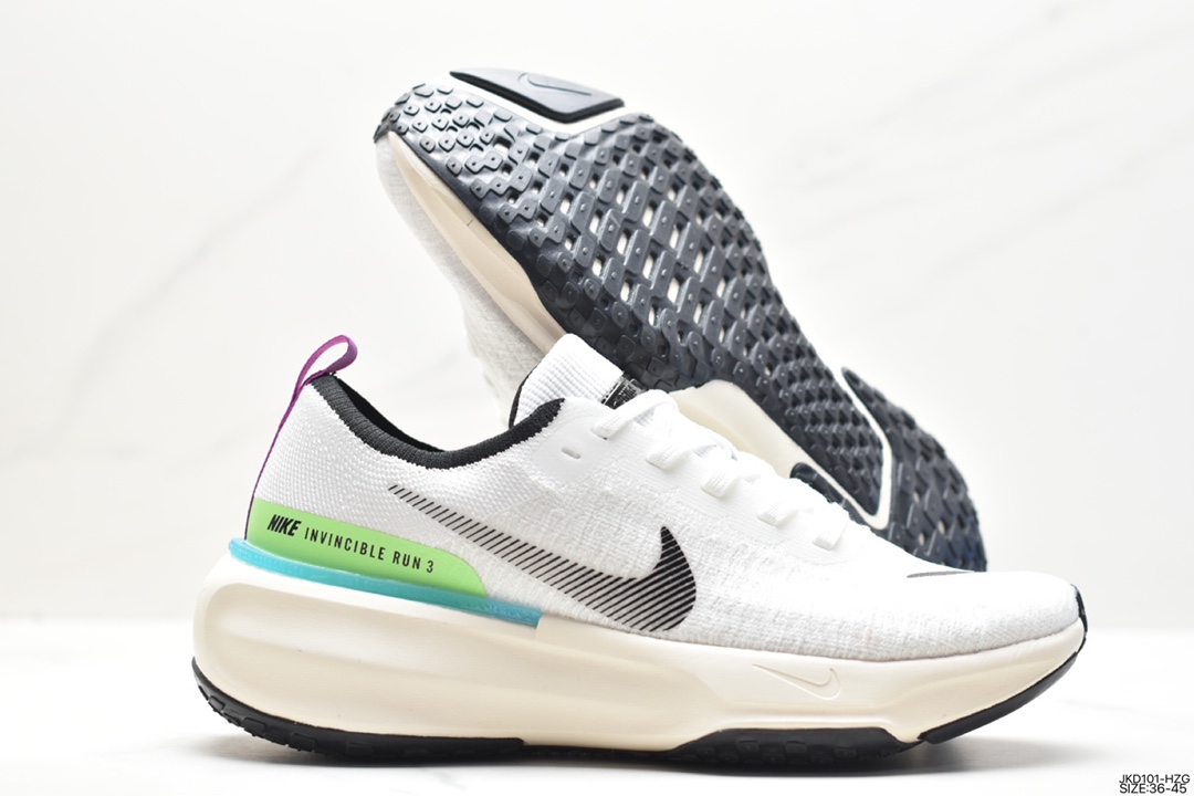 160 耐克NIKE ZOOMX INVINCIBLE RUN FK3 短跑马拉松系带系列轻量休闲运动慢跑鞋 DR2660-100