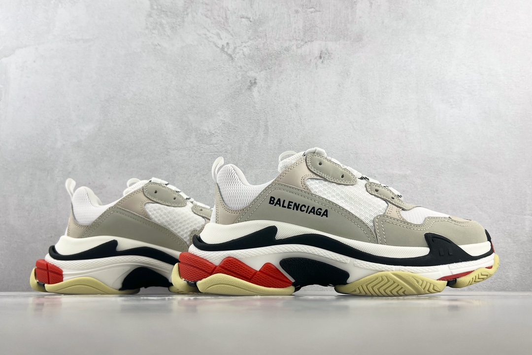 Balenciaga Triple S white gray red 536737 W06E2 1790