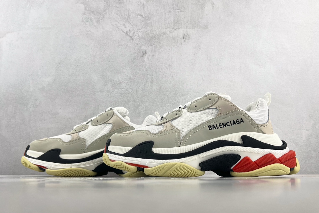 Balenciaga Triple S white gray red 536737 W06E2 1790