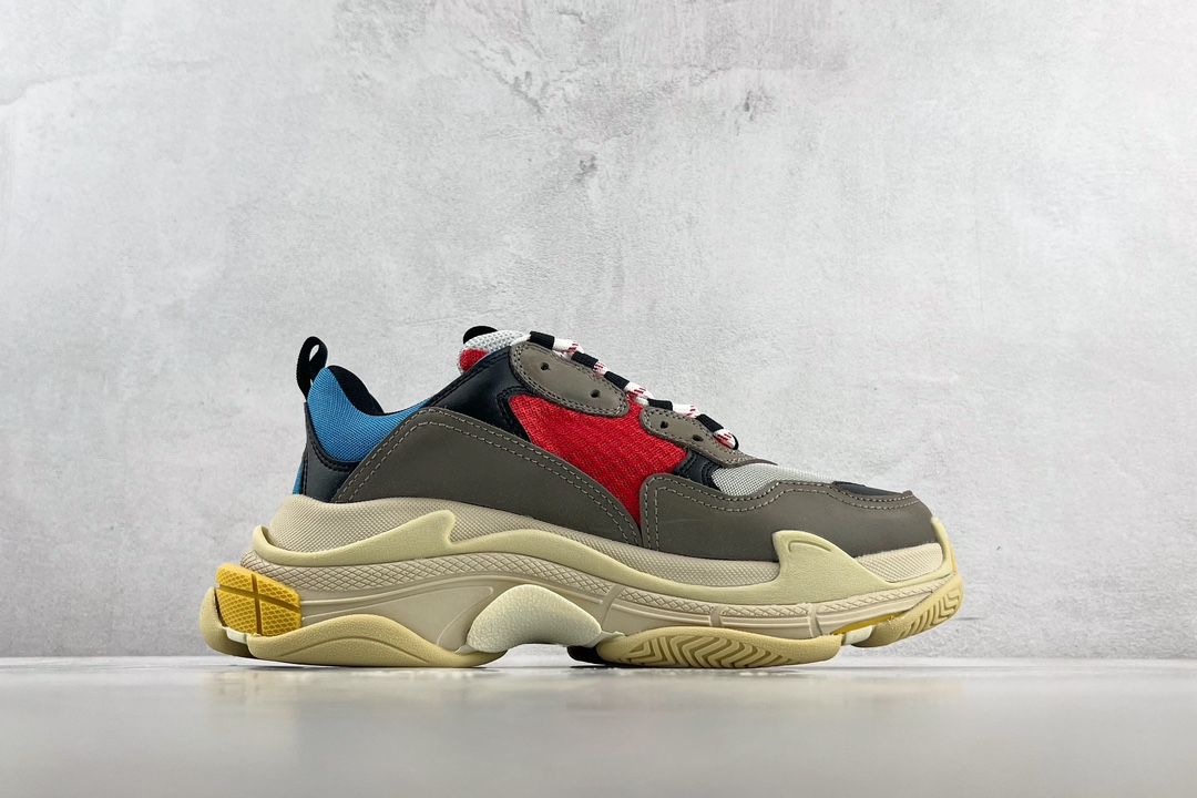 Balenciaga Triple S gray blue red 536737 W0902 4365