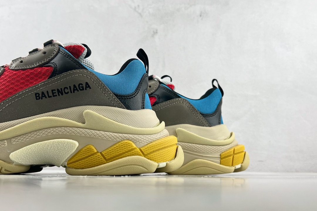 Balenciaga Triple S gray blue red 536737 W0902 4365