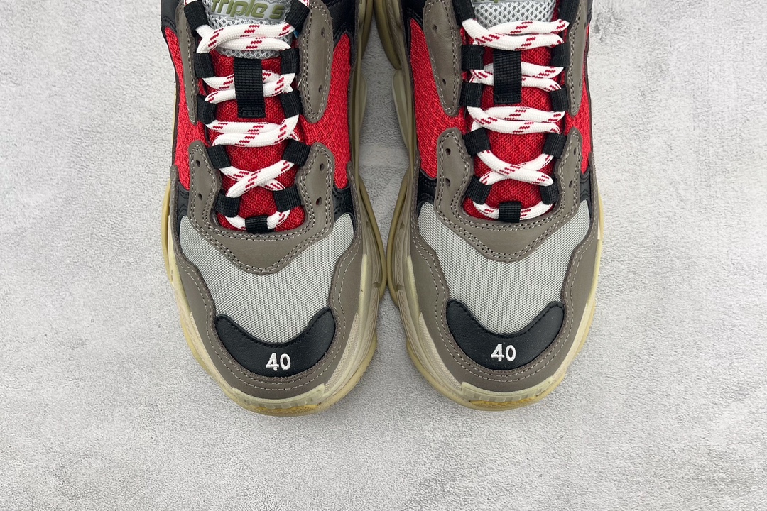 Balenciaga Triple S gray blue red 536737 W0902 4365