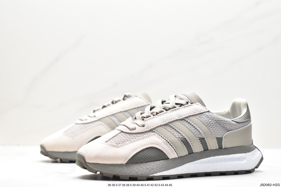 200 adidas Racing E5 Boost Prototype 速度轻盈复古系列慢跑鞋 IE0507