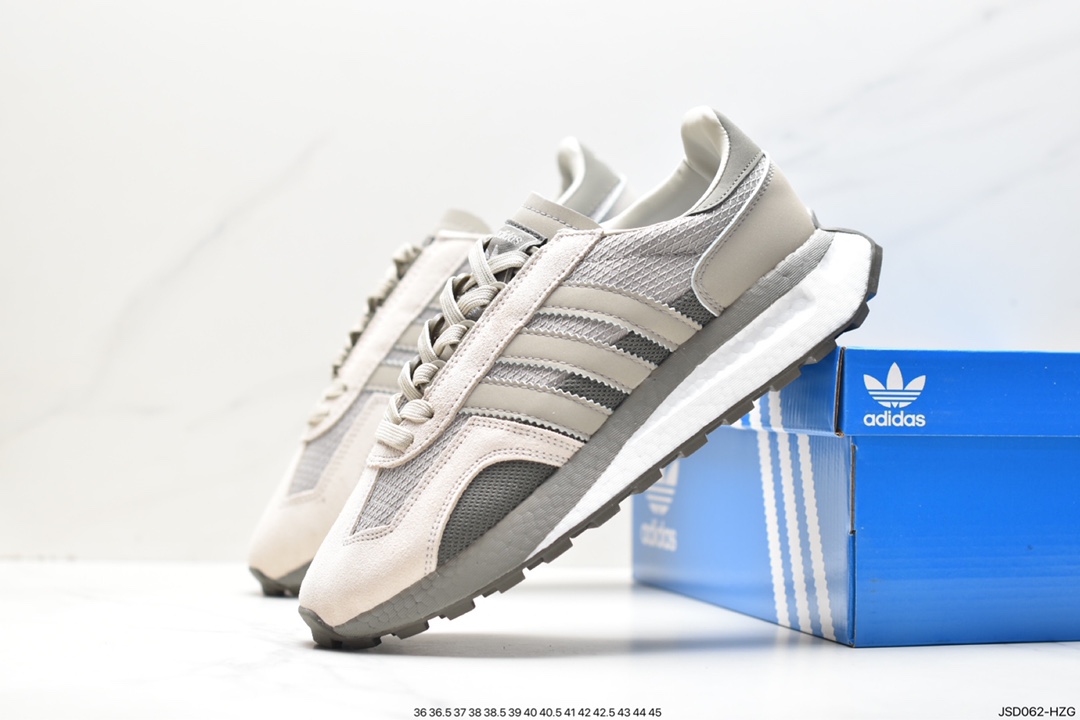 200 adidas Racing E5 Boost Prototype 速度轻盈复古系列慢跑鞋 IE0507