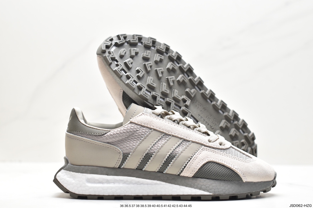 200 adidas Racing E5 Boost Prototype 速度轻盈复古系列慢跑鞋 IE0507