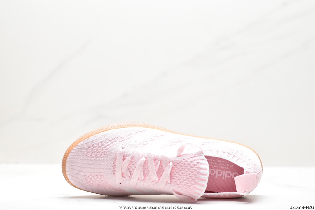 Adidas Samba Primeknit Sock”Pink/White” Samba dance shoes ”knitted light pink and white raw rubber sole” CQ2685