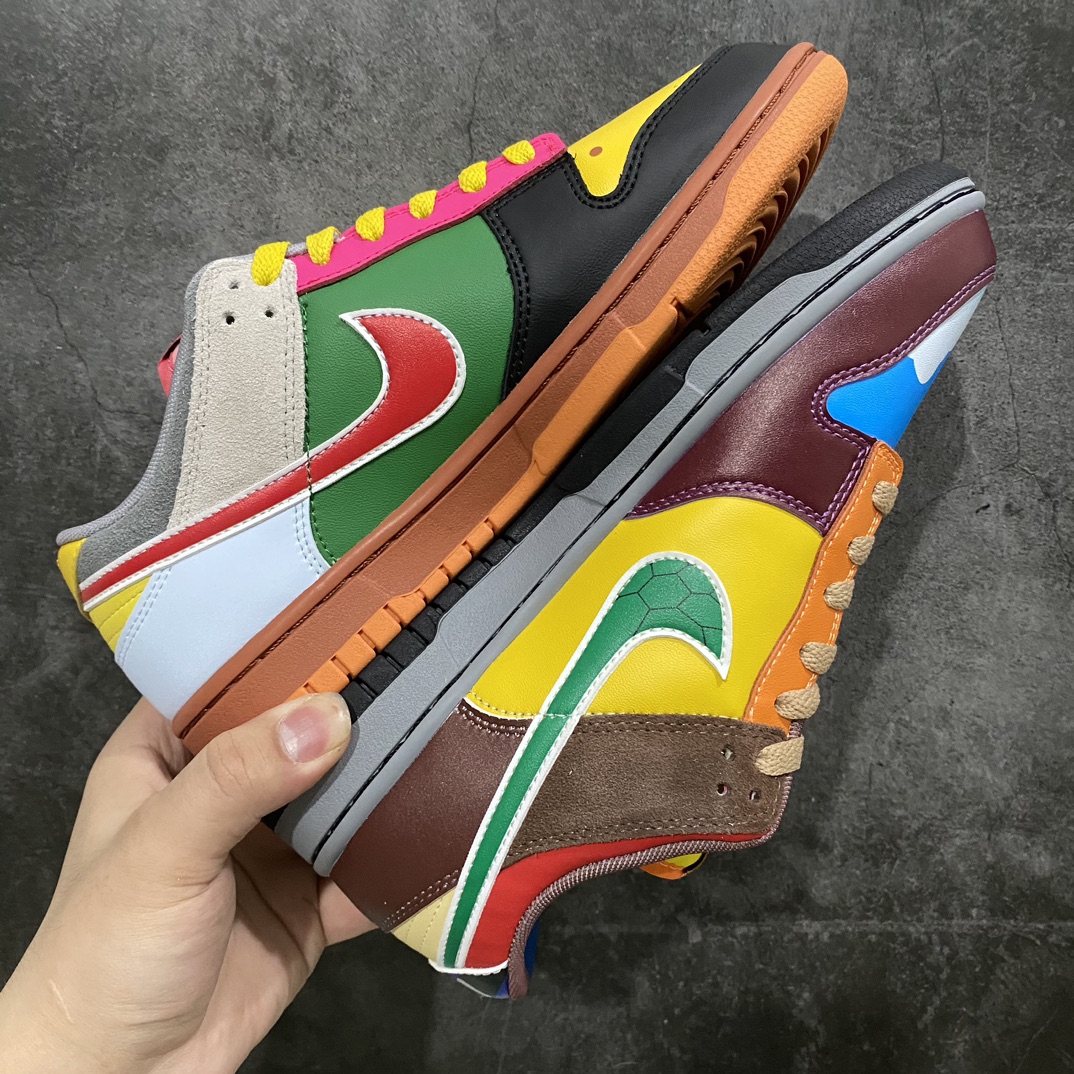 NK Dunk Low Mario Mandarin Duck low-top casual sneakers DH0952-100