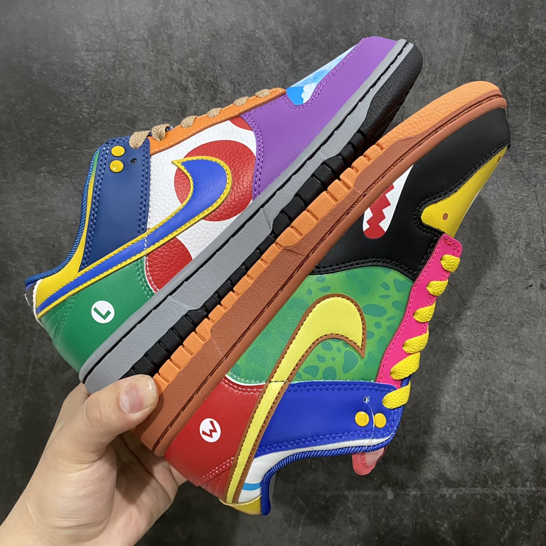 NK Dunk Low Mario Mandarin Duck low-top casual sneakers DH0952-100