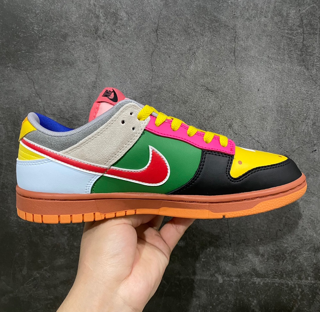 NK Dunk Low Mario Mandarin Duck low-top casual sneakers DH0952-100