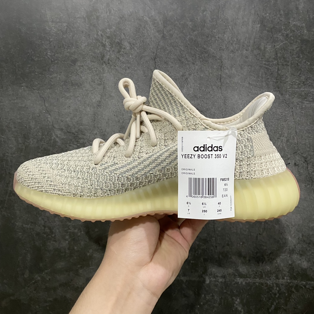 LW version Yeezy350 V2 lemon stitching starry sky FW5318