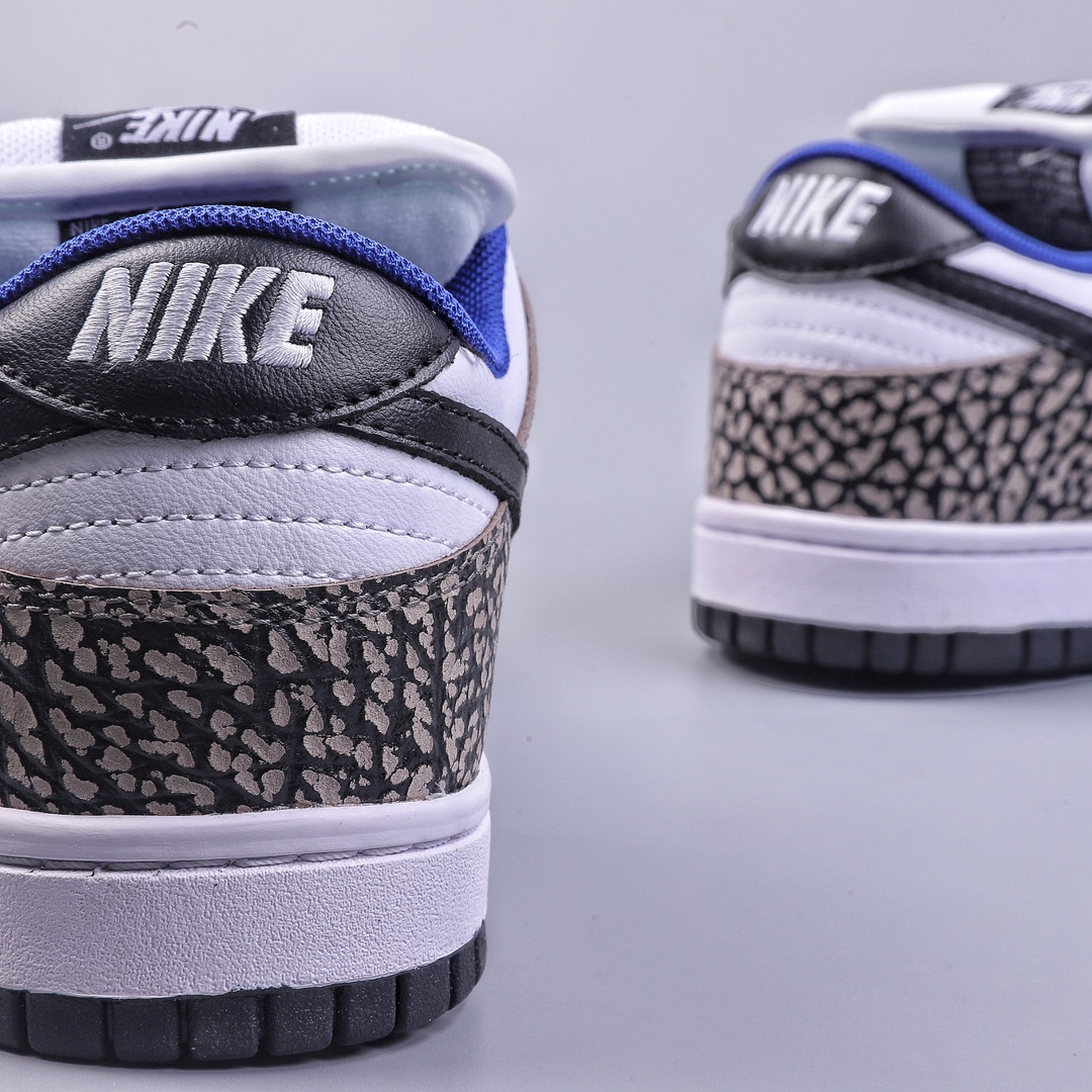 NK Dunk Low Premium SB 10th Anniversary Special Low-top Series ”Blue Box” White Cement White Blue Burst 304292-001