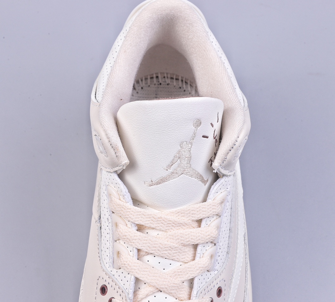 5A Travis Scott x Air Jordan 3 Retro White Inverted Hook 136064-668