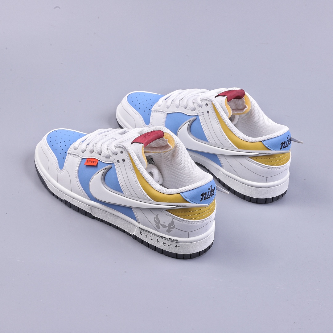 DK Nike SB Dunk Low White Blue Yellow ZD2356-151